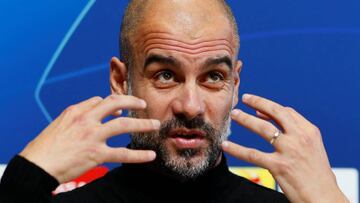 Soccer Football - Champions League - Manchester City Press Conference - The City Football Academy, Manchester, Britain - December 11, 2018   Manchester City manager Pep Guardiola during the press conference   Action Images via Reuters/Jason Cairnduff