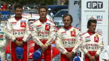 Loeb y Sainz en el Rally Acrópolis 2005.