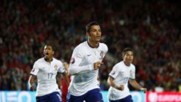 Cristiano Ronaldo celebra su gol ante Armenia.