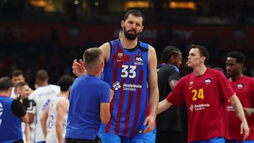 Basketball - Euroleague Semi final - FC. Barcelona v Real Madrid - Stark Arena, Belgrade, Serbia - May 19, 2022 FC. Barcelona's Nikola Mirotic looks dejected after the match REUTERS/Marko Djurica