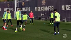 Iniesta vuelve a entrenarse con el grupo tras ganar al Atleti