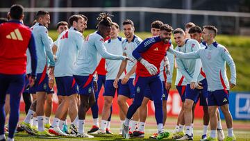 Entrenamiento de la Selección Española.