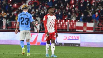 Ramazani y Cifuentes, durante el Almería - Ibiza.