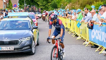 Egan Bernal of Team Ineos Grenadiers competes during the 5th stage of the PostNord Tour of Denmark from Give to Vejle, on August 20, 2022. (Photo by Bo AMSTRUP / Ritzau Scanpix / AFP) / Denmark OUT