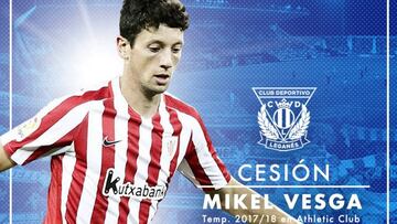 Mikel Vesga llega cedido al Leganés.