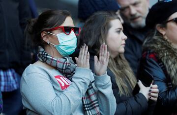 Público con mascarillas en el partido entre Escocia y Francia del Torneo de las Seis Naciones. 