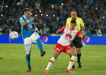 Partido de ida de la Final Liga Águila 2017-II en el estadio El Campín. Millonarios ganó 1-0 a Santa Fe.