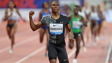 Caster Semenya en la Diamond League de Doha 2019.