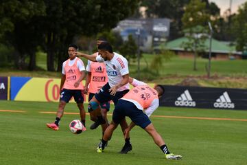 En la sede de la Federación Colombiana de Fútbol, en Bogotá, los convocados por Reinaldo Rueda para el morfociclo de la Selección Colombia tuvieron su primer día de entrenamiento. 