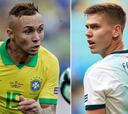 Everton vs. Foyth, duelo joven y clave del Brasil - Argentina