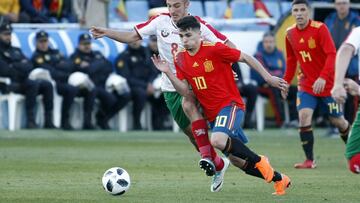 Brahim, con España Sub-19.