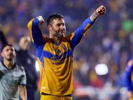 Andre-Pierre Gignac of Tigres during the semi-finals second leg match between Tigres UANL and Cruz Azul, as part of the Liga BBVA MX, Torneo Apertura 2025 at Universitario Stadium, on December 06, 2025 in Monterrey, Nuevo Leon, Mexico.