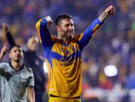 Andre-Pierre Gignac of Tigres during the semi-finals second leg match between Tigres UANL and Cruz Azul, as part of the Liga BBVA MX, Torneo Apertura 2025 at Universitario Stadium, on December 06, 2025 in Monterrey, Nuevo Leon, Mexico.
