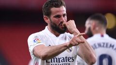 Nacho celebr&oacute; as&iacute; su gol en San Mam&eacute;s. 