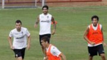 Entrenamiento del Valencia CF.