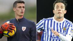 Kepa, portero del Athletic, y Odriozola, lateral de la Real Sociedad, ambos pretendidos por el Real Madrid.