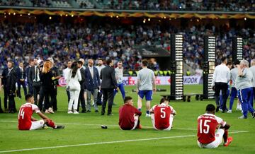 Los jugadores del Arsenal tra la derrota.