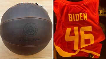 Joe Biden y Pedro Sánchez intercambiaron un balón y la camiseta de la selección española de baloncesto
