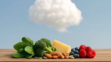 Brain cloud and healthy food
