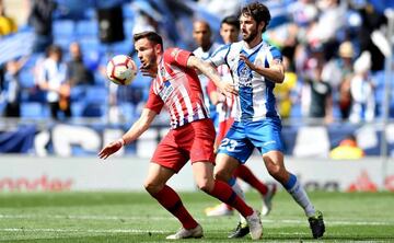 Saúl durante el partido contra el Espanyol.