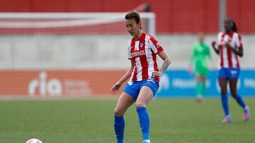 Virginia Torrecilla of Atletico de Madrid in action during the spanish women league, Primera Iberdrola, football match played between Atletico de Madrid and UD Granadilla de Tenerife at Centro Deportivo Wanda Alcala de Henares on March 06, 2022, in Alcala