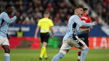 Ferran Jutglà celebra el segundo gol anotado ante Osasuna.