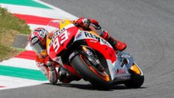 Márquez no pudo acabar la carrera de Mugello.