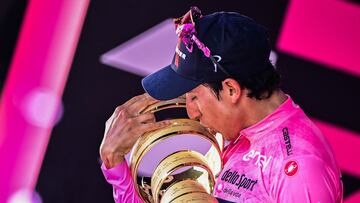 Egan Bernal, ganador del Giro de Italia.