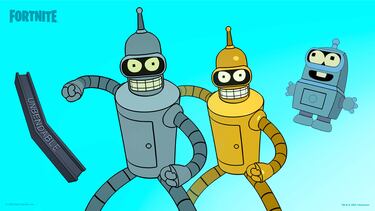 Futurama llega a Fortnite con nuevas skins de Bender, Fry y Leela