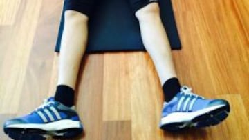 Karim Benzema entrenando con el chaleco adelgazante.