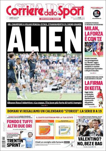 La prensa italiana enloquece con el debut de Cristiano