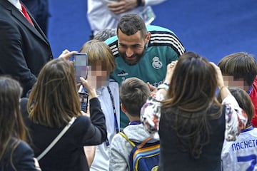 Entrenamiento del Real Madrid en el Stade de France. En la imagen, Karim Benzema.