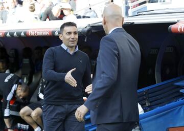 Saludo entre Asier Garitano y Zidane 
