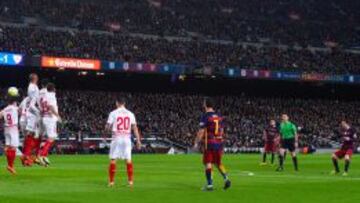 Golpeo duro y perfecto. El tiro de Messi con la zurda el pasado domingo fue una obra de arte; potencia y precisión para igualar un partido que se puso complicado.
