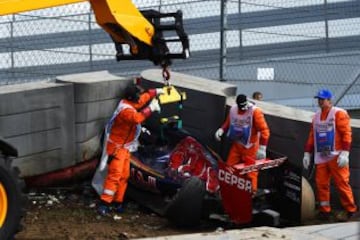 Las imágenes más impactantes del accidente de Carlos Sainz
