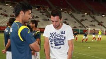 <b>BAJA. </b>Kike aún sufre su lesión.