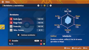 pokemon escarlata purpura arcanine shiny variocolor codigo regalo misterioso