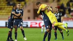 Los jugadores del Montpellier celebran el triunfo ante el M&oacute;naco.