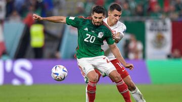 Henry Martin, delantero de la Selección Mexicana de Fútbol, tras el empate a 0 vs Polonia en Doha, Qatar.