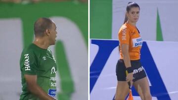 Denilson ticked off for making gesture at female match official