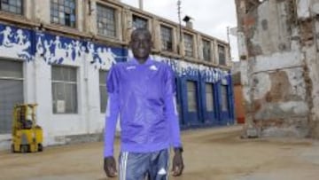 Dennis Kimetto, plusmarquista mundial de marat&oacute;n, en Granollers. 
 