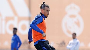 Gareth Bale, entrenando con normalidad.