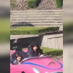 Viral video: Messi with son in pink car at Disney World