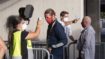 Sergio Ramos, al llegar al estadio de Stuttgart.