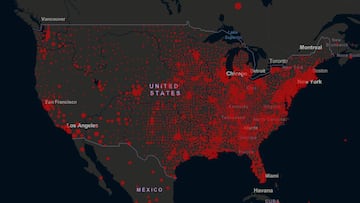 Estados Unidos sigue reportando una gran cantidad de casos, por lo que la desescalada no parece estar funcionando. Para este domingo registraron m&aacute;s de 22 mil infectados.