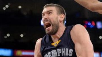 Marc Gasol, en el Staples, ante los Lakers.