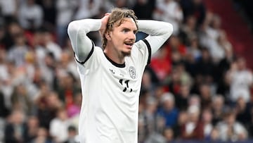 Nick Woltemade, en el Alemania-Portugal de la Nations League.