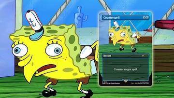 bob esponja spongebob squarepants magic the gathering internet sensation secret lair universes beyond cartas meme