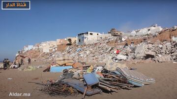 Casas demolidas en Tifnit, Marruecos.