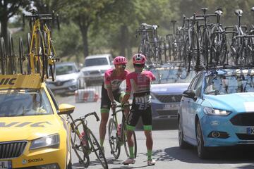 Aunque tuvo el apoyo de su equipo, el Education First, el esfuerzo no dio frutos y Rigo saltó del puesto sexto al 22 a 2:53 del líder Greg Van Avermaet.